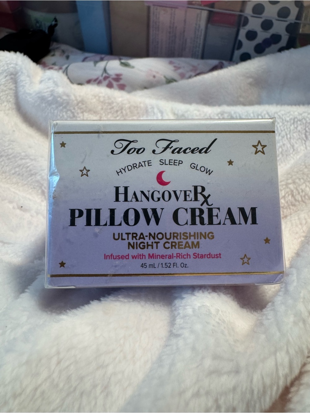 Too Faced Hangover Pillow Cream - White, Gold & Black Accent Packaging
